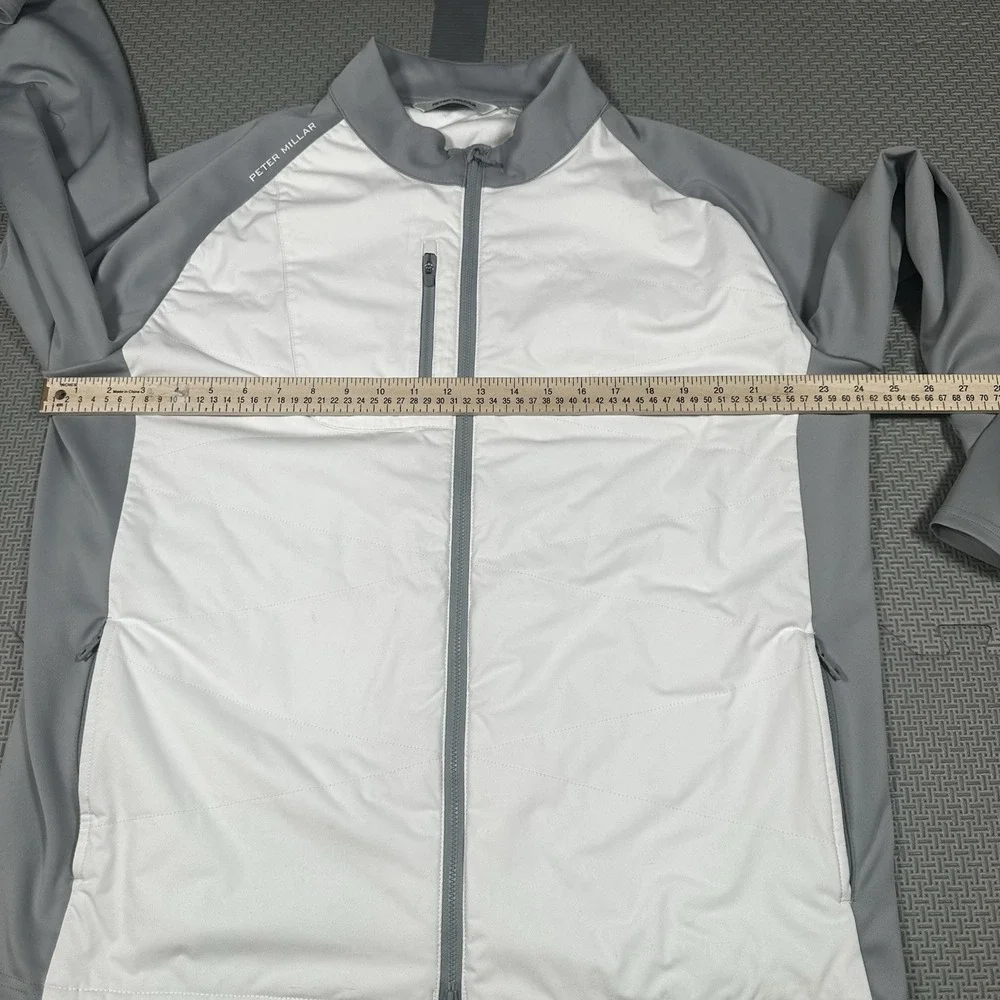 Peter Millar Crown Sport Performance Fabric Endeavor White Jacket Sz L $245 Golf